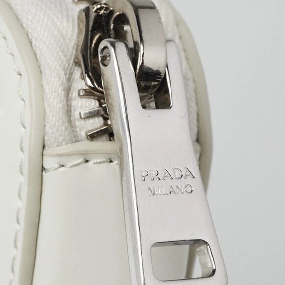 Prada Spazzolato Leather Triangle Mini Pouch Crossbody Clutch Bag 625-050125 - Picture 6 of 10